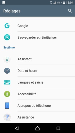 Faites défiler et sélectionnez À propos du téléphone