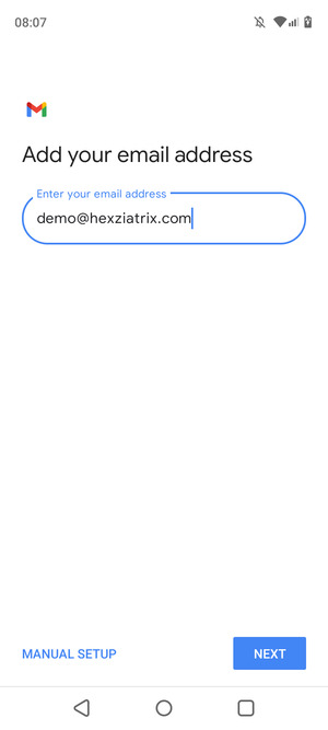 Enter your Email address and select NEXT