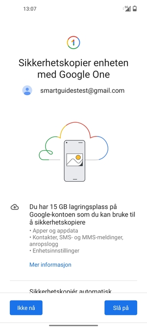 Velg Slå på