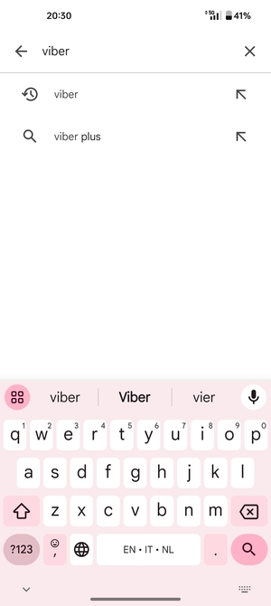 Enter the app name and select Search