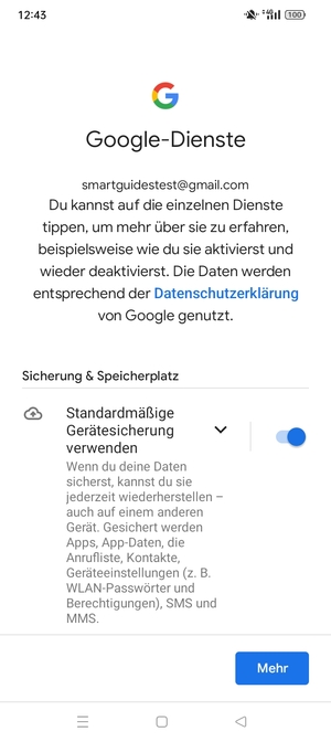 Wählen Sie Mehr