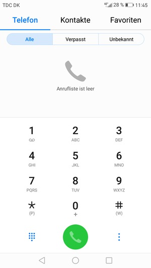 Drücken und halten Sie die Nummer 1