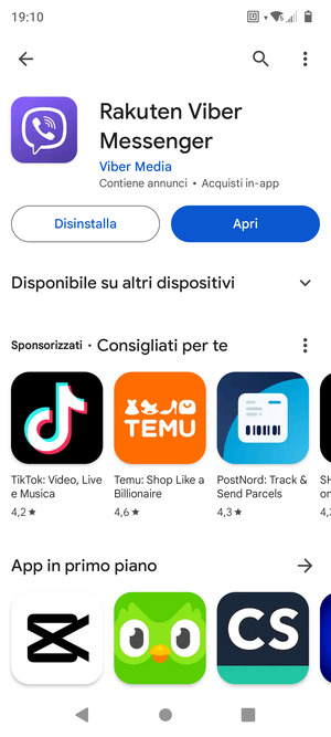 Seleziona Apri