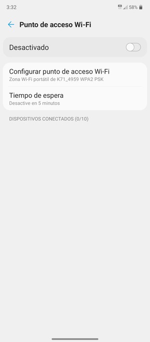 Seleccione Configurar punto de acceso Wi-Fi