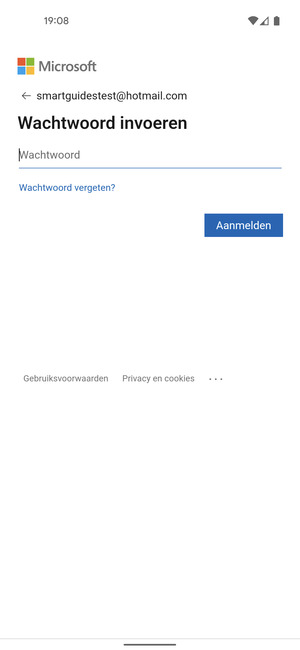 Voer uw wachtwoord in en selecteer Aanmelden