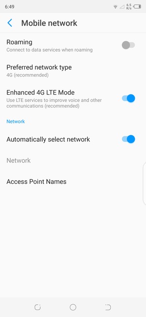 To change network if network problems occur,  turn off Automatically select network