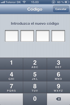Introduzca su nueva código