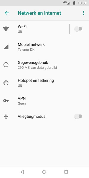 Selecteer Mobiel netwerk