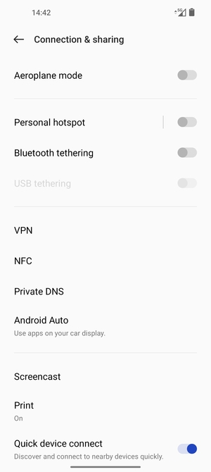 Select Personal hotspot