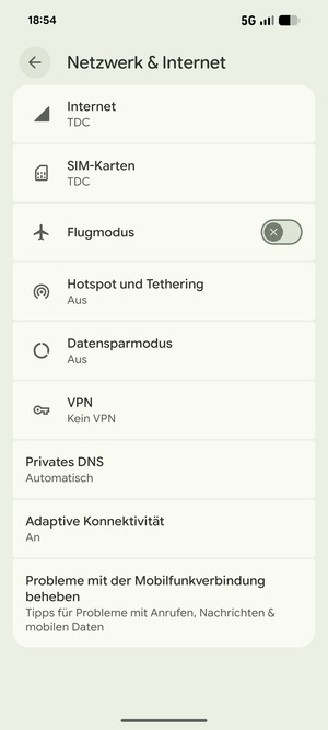 Wählen Sie Internet
