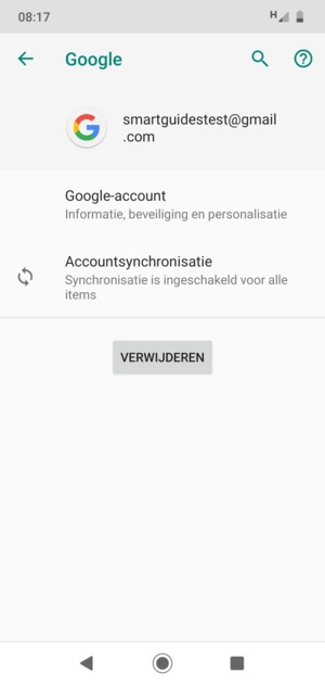Selecteer Accountsynchronisatie