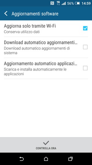 Seleziona CONTROLLA ORA