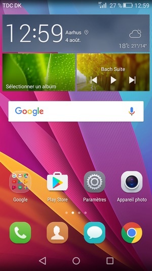 Retournez à l'écran d'accueil et sélectionnez le bouton Applications récentes