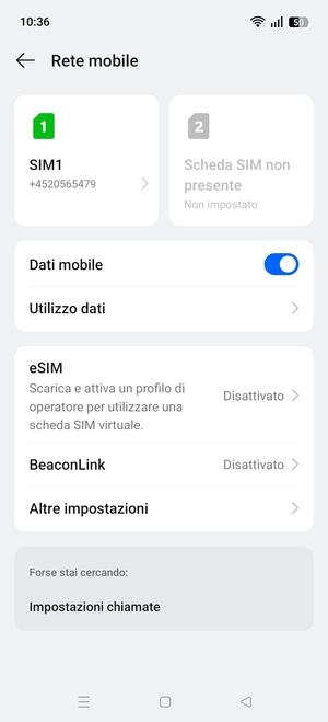 Seleziona eSIM