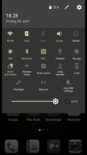 Slå WLAN og Bluetooth fra
