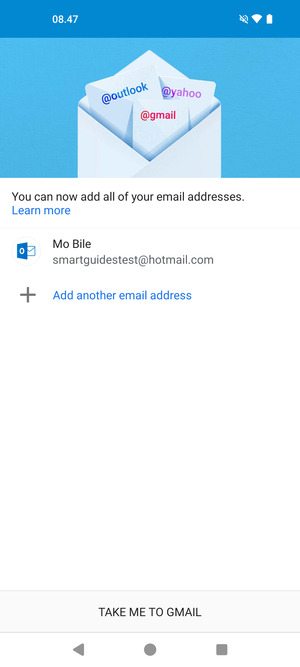 Select TAKE ME TO GMAIL