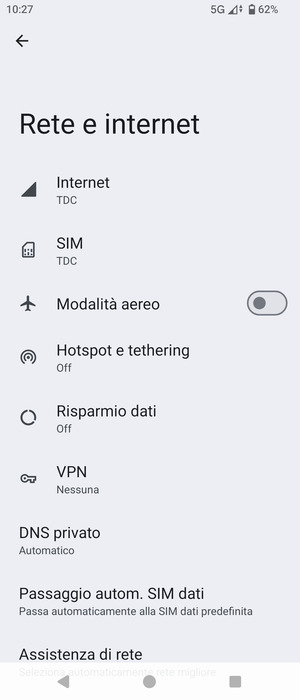 Seleziona Internet