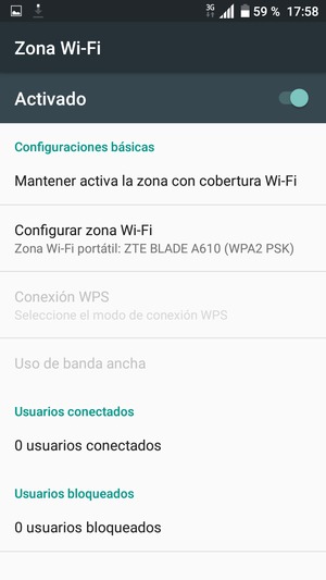 El teléfono ha sido configurado para su uso como módem