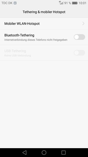 Wählen Sie Mobiler WLAN-Hotspot 