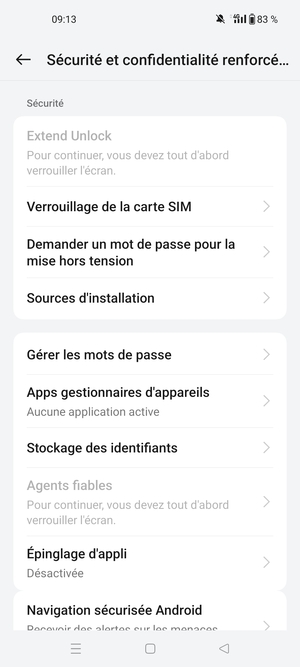 Faites défiler et sélectionnez Verrouillage de la carte SIM