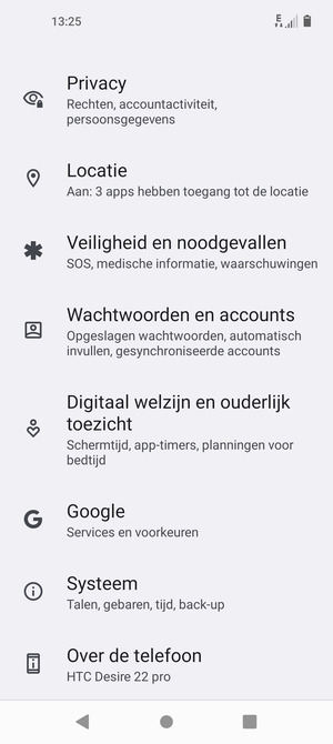 Scroll naar en selecteer Systeem