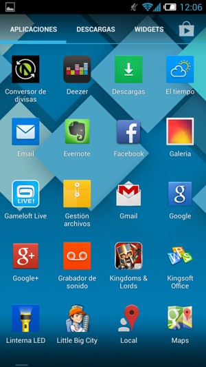 Desplácese y seleccione Email