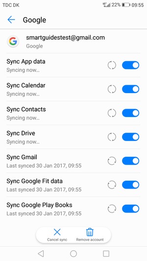 Your contacts from Google will now be synced to your smartphone
