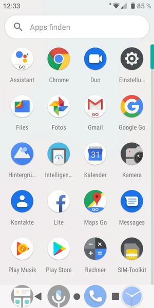 Wählen Sie Einstellungen