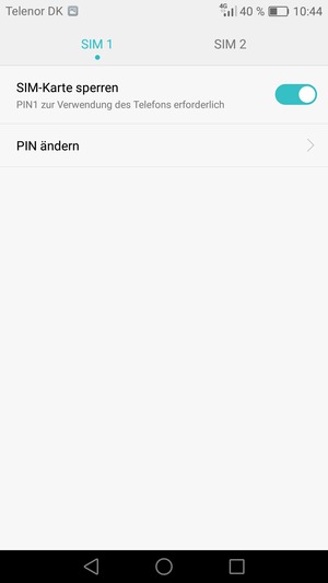 Wählen Sie SIM 1 oder SIM 2 und wählen Sie PIN  ändern