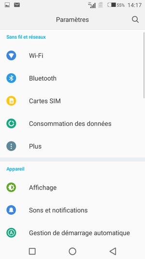 Sélectionnez Plus