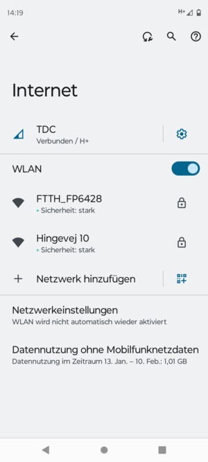 Wählen Sie das Wireless-Netzwerk, zu dem Sie eine Verbindung herstellen möchten