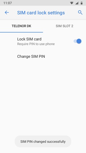 Your SIM PIN has been changed