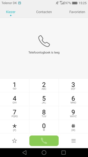 Klik op nummer 1 en houd dit vast