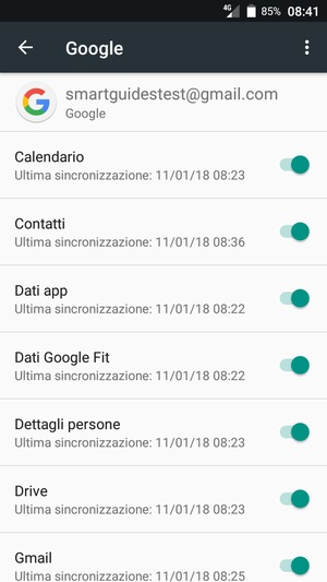 Assicurati che Contatti sia selezionato