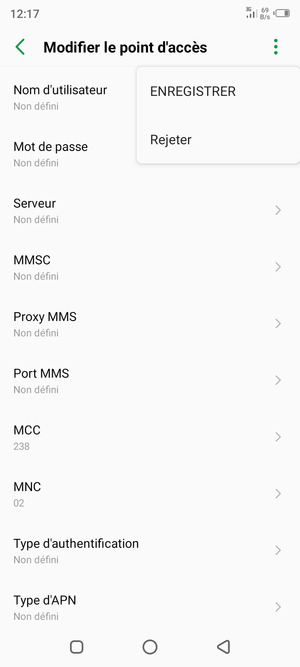 Sélectionnez ENREGISTRER