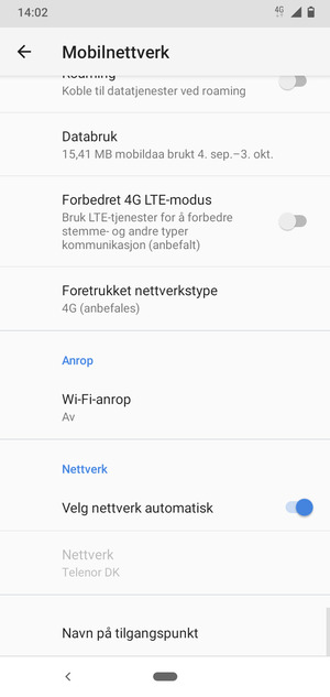 Velg Navn på tilgangspunkt
