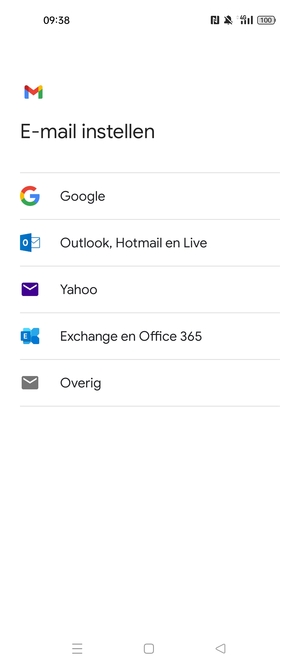 Selecteer Outlook, Hotmail en Live