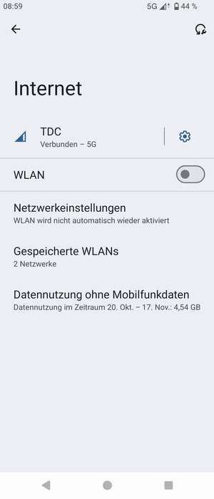 Schalten Sie WLAN ein