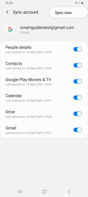 Select Sync now