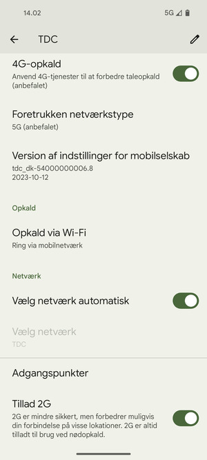 Scroll til og vælg Adgangspunkter