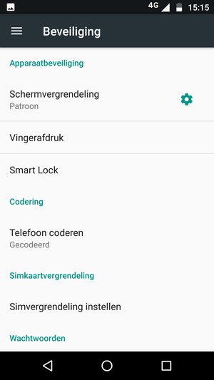 Uw telefoon is nu beveiligd met een schermvergrendeling