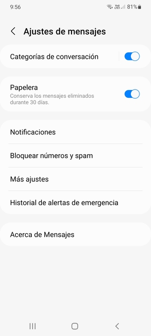 Seleccione Más ajustes