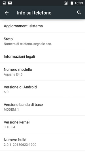 Seleziona Aggiornamenti sistema
