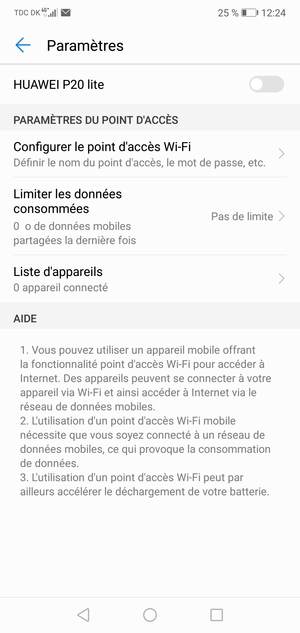 Sélectionnez Configurer le point d'accès Wi-Fi 