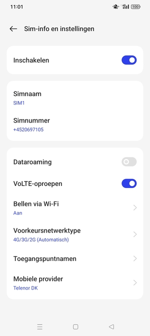 Om van netwerk te wisselen in geval van netwerkproblemen, selecteert u Mobiele provider