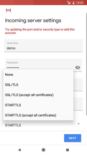 Select None and NEXT