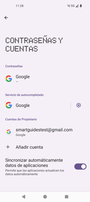 Seleccione su cuenta Google