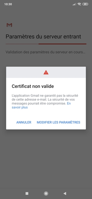Sélectionnez MODIFIER LES PARAMÈTRES