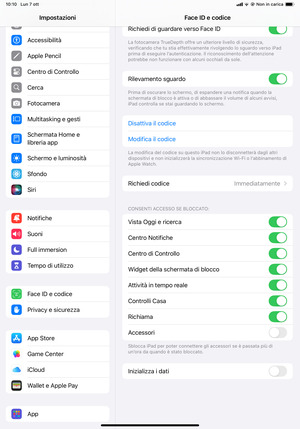 Il tuo iPad è ora protetto da un blocco schermo