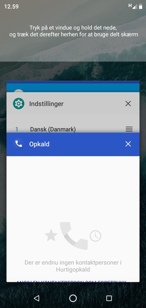 Swipe apps til højre for at lukke dem